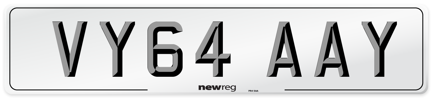 VY64 AAY Number Plate from New Reg
